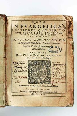 Pierre Canisius, Notae in evangelicas..., Fribourg, 1593